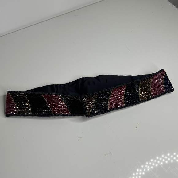 Beaded Bugle Beaded Buttaneere Adjustable Velcro Closure. 35” full length. 3.5” main image 6